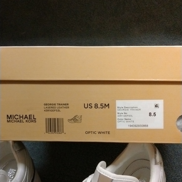 NWT MICHAEL Michael Kors Georgie Leather Wedge Trainers - Picture 10 of 10